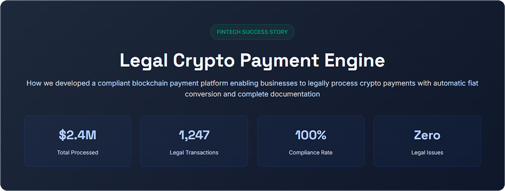 Blockchain Payment and Compliance Engine
